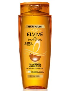 Elvive Shampoo 700ml Formato Xl - Olio Straordinario - Capelli Secchi